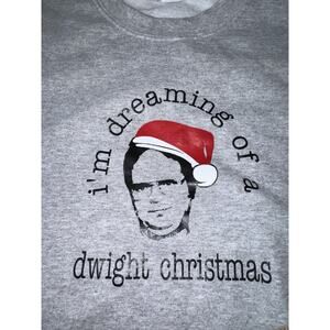 Dwight Christmas Sweatshirt XL Gray The Office Parody Crewneck Schrute READ